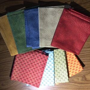 Colorful & Gold Metallic fat quarters